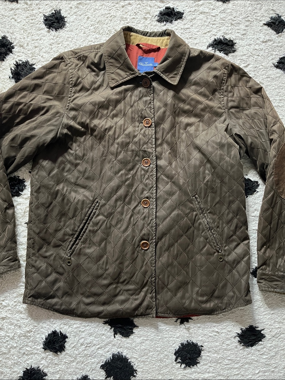 Faconnable size Large Brown Quilted Jacket